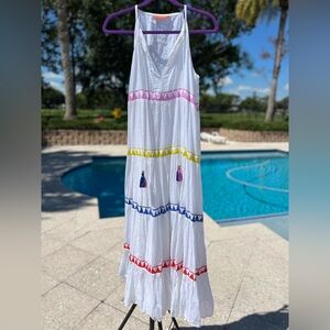 🌸 Oliphant Long Tiered Tassel Dress size M